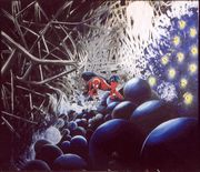 [spinner] acrylfarbe auf leinwand - 140 x 160cm - 1999