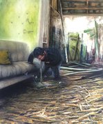 [schmetterlinge im bauch] acrylfarbe auf leinwand - 120 x 100cm - 2018