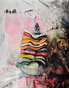 [prinzessin auf der erbse] materialmix auf leinwand - 100 x 80cm - 2013