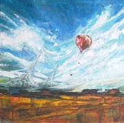 [wetterballon] acrylfarbe auf leinwand - 70 x 70cm - 2024