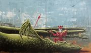 [drachentöter 2] acrylfarbe auf leinwand - 120 x 200cm - 2014
